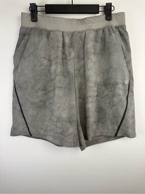 VSRT Men’s Lined Running Shorts, Color: Grey Marled Pattern, Size: Medium